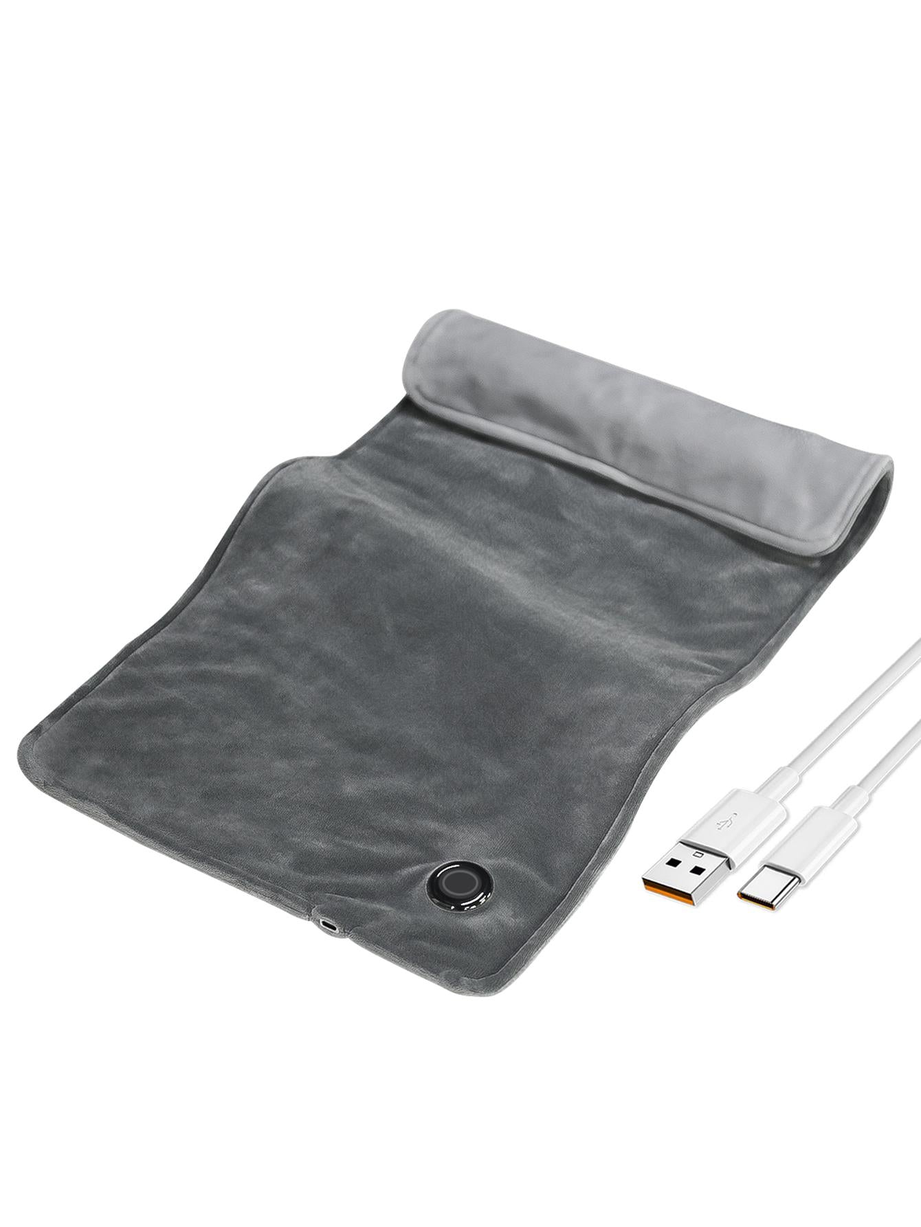 USB 5V electric heating pad for Cramps & Back Pain relief, neck heat pad with Auto shut off, leg heat patch with 3 heat setting, Machine washable