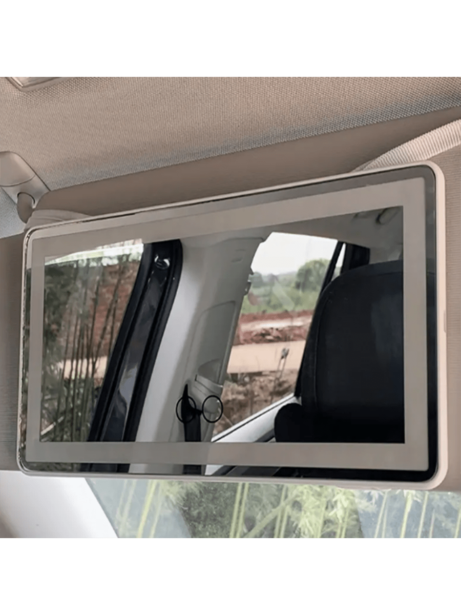 Smart Touch Control Car Makeup Mirror, Three Lighting Modes, Adjustable Brightness - Perfect For Travel Makeup (white)