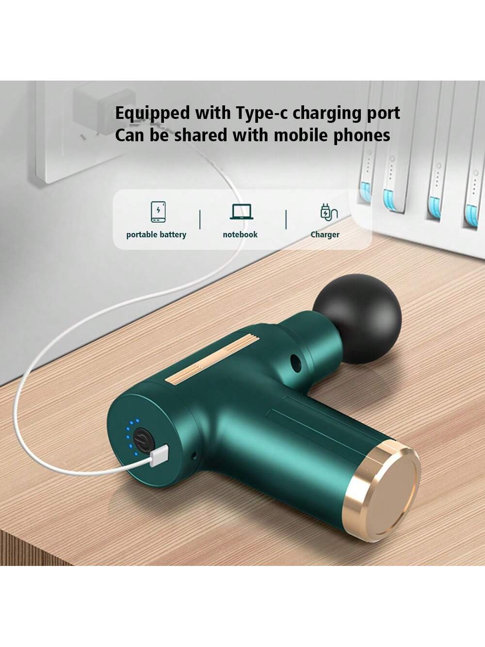 1pc Portable Mini Massage Gun With Usb Charging