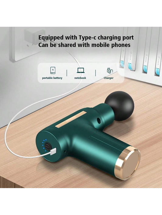 1pc Portable Mini Massage Gun With Usb Charging