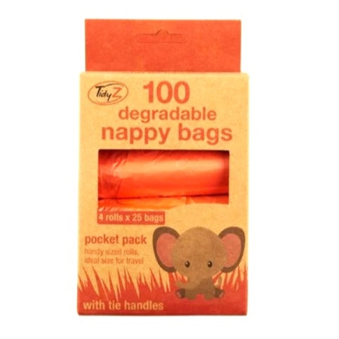 Tidyz Degradable Nappy Bags 4 x 25s