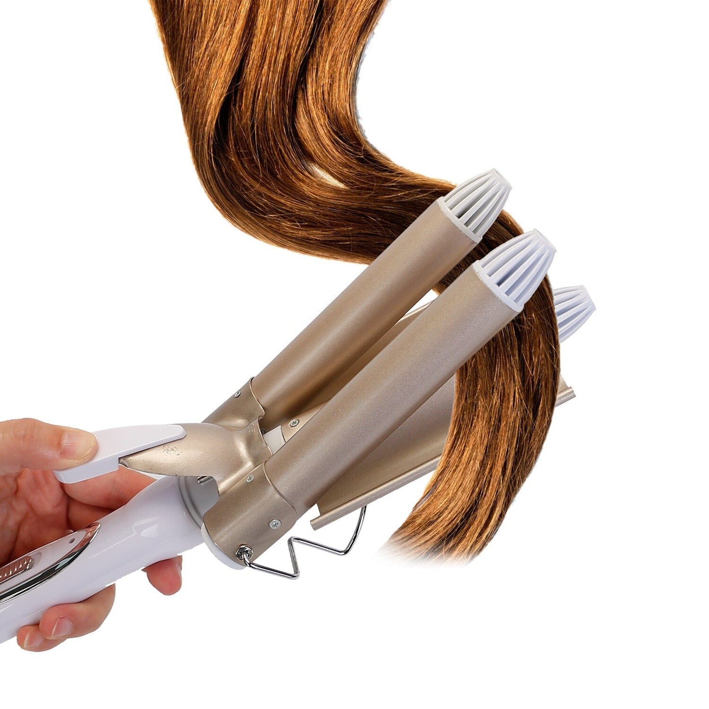 3-Barrel Curling Iron Wand Electric Hair Curler 1" Triple Hair Waver