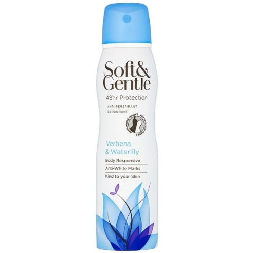SOFT & GENTLE 48HR PROTECTION ANTI-PERSPIRANT DEODORANT VERBENA & WATERLILY 150ML