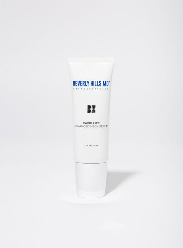 Beverly Hills MD Rapid-Lift Advanced Neck Serum- Reduce Wrinkles & Tone Skin- Anti-Aging Formula for Lifting and Smoothing Sagging Skin on Neck, Chin, & Chest w/Polyphenols- Refreshing Floral Scent