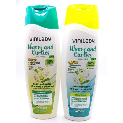Vini Lady Waves & Curlies With UV Filter, Plant Collagen, Aloe Vera & Coconut 325ml
