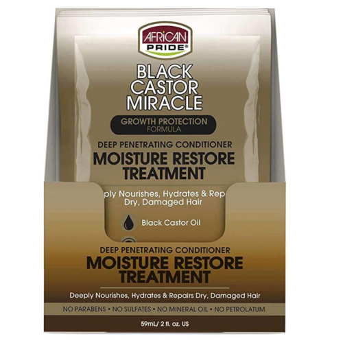 African Pride Black Castor Miracle Deep Penetrating Conditioner Pack - 2 fl oz