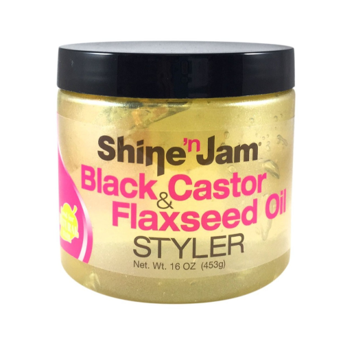 AMPRO SHINE N JAM BLACK CASTOR & FLAXSEED OIL STYLER 16 OZ