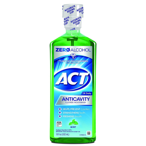 ACT MINT MOUTH WASH ZERO ALCOHOL 18OZ