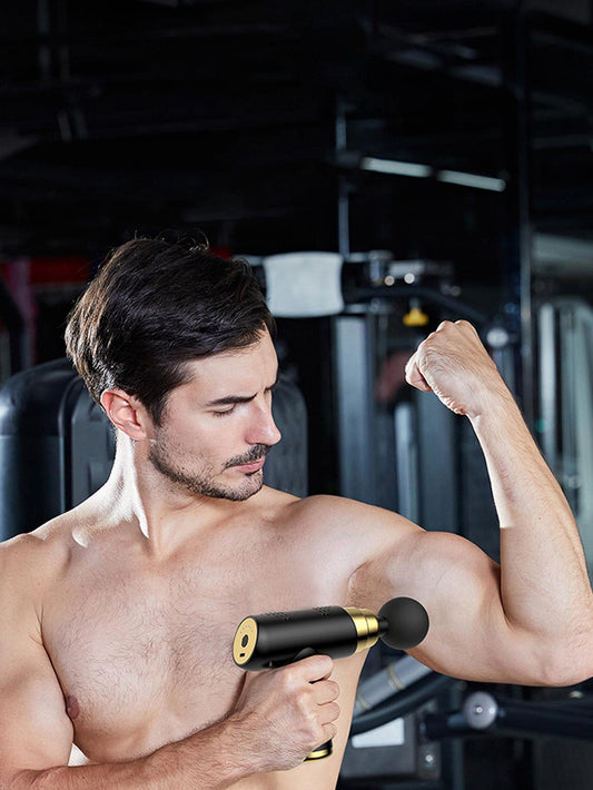 1pc ABS Fascial Gun, Modern Black Relaxing Muscle Massage Gun For Home