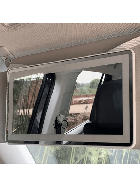 Smart Touch Control Car Makeup Mirror, Three Lighting Modes, Adjustable Brightness - Perfect For Travel Makeup (white)