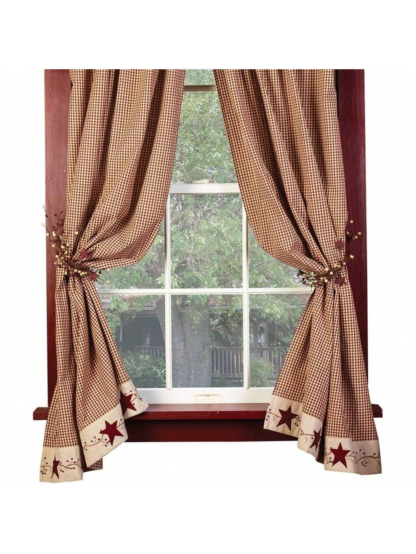 Stars And Berries 84" Drapery Panels