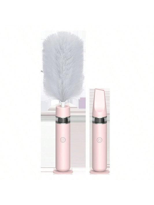 White New Automatic Dust Remover With Electric Brush And 360 Degree Rotation - Extensible Convenient For Cleaning And Has Multiple Function Switches For Home Use