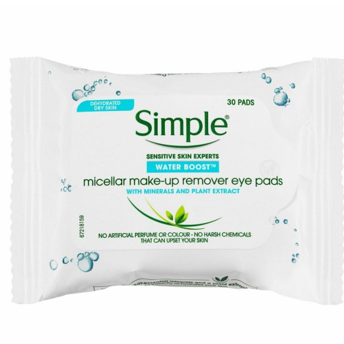 Simple Micellar Make-Up Remover Eye Pads 30 Pads