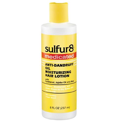 Sulfur 8 Medicated Anti-Dandruff Oil Moisturizing Hair Lotion 8 oz