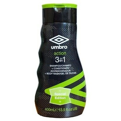 UMBRO ACTION 3 IN 1 SHOWER GEL, SHAMPOO & CONDITIONER 400ML