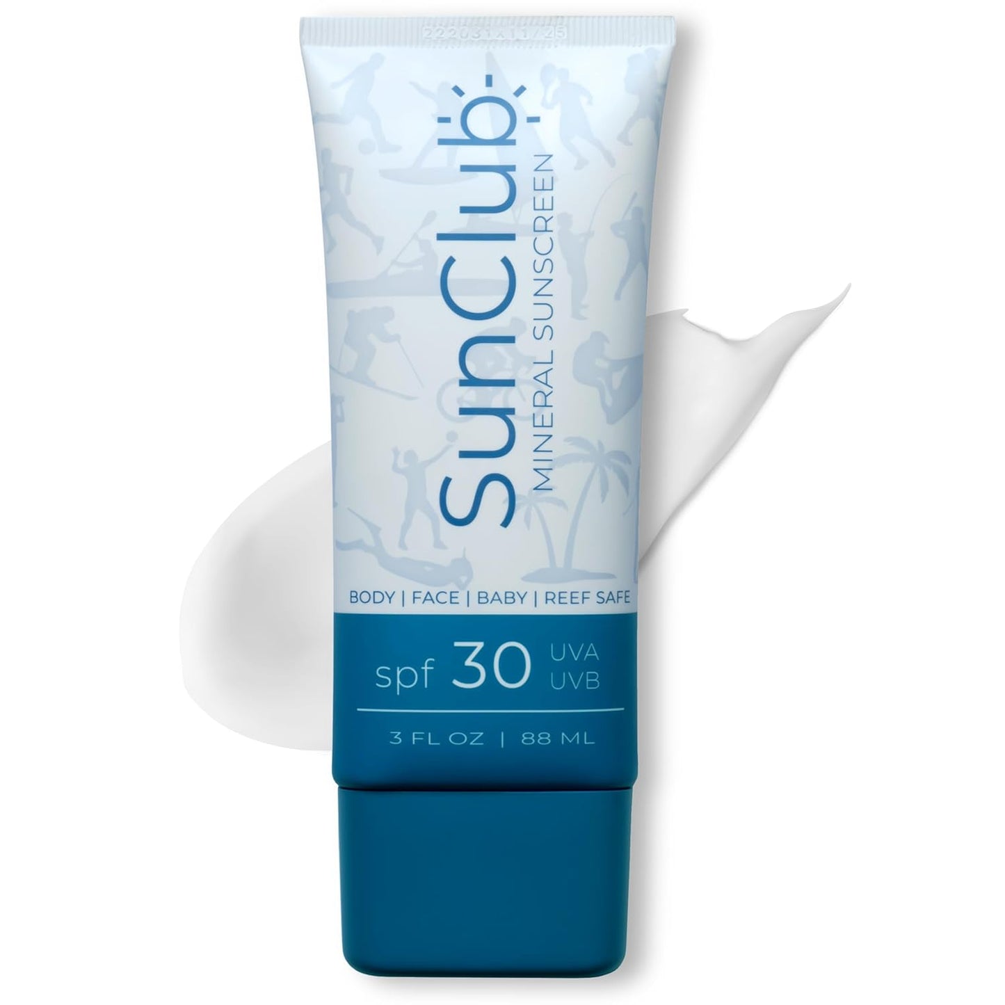 SunClub Natural Mineral Sunscreen with Zinc, Clear Sunblock, SPF 30, Water Resistant, Chemical-Free, Broad Spectrum UVA/UVB, Baby Safe, Reef Safe, Face and Body Safe, Made in USA, 3 oz.