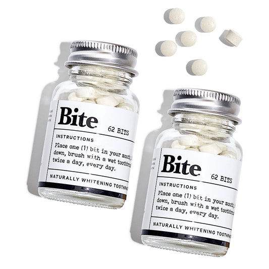 BITE Toothpaste Bits with Nano Hydroxyapatite - Eco and Travel-Friendly Whitening Toothpaste Tablets (Mint) 124.0 Count