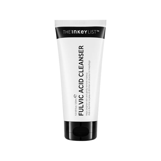 The INKEY List Fulvic Acid Brightening Cleanser, Gel Face Cleanser Gently Exfoliates and Removes Makeup, Improves Uneven Skin Tone, 5.07 fl oz