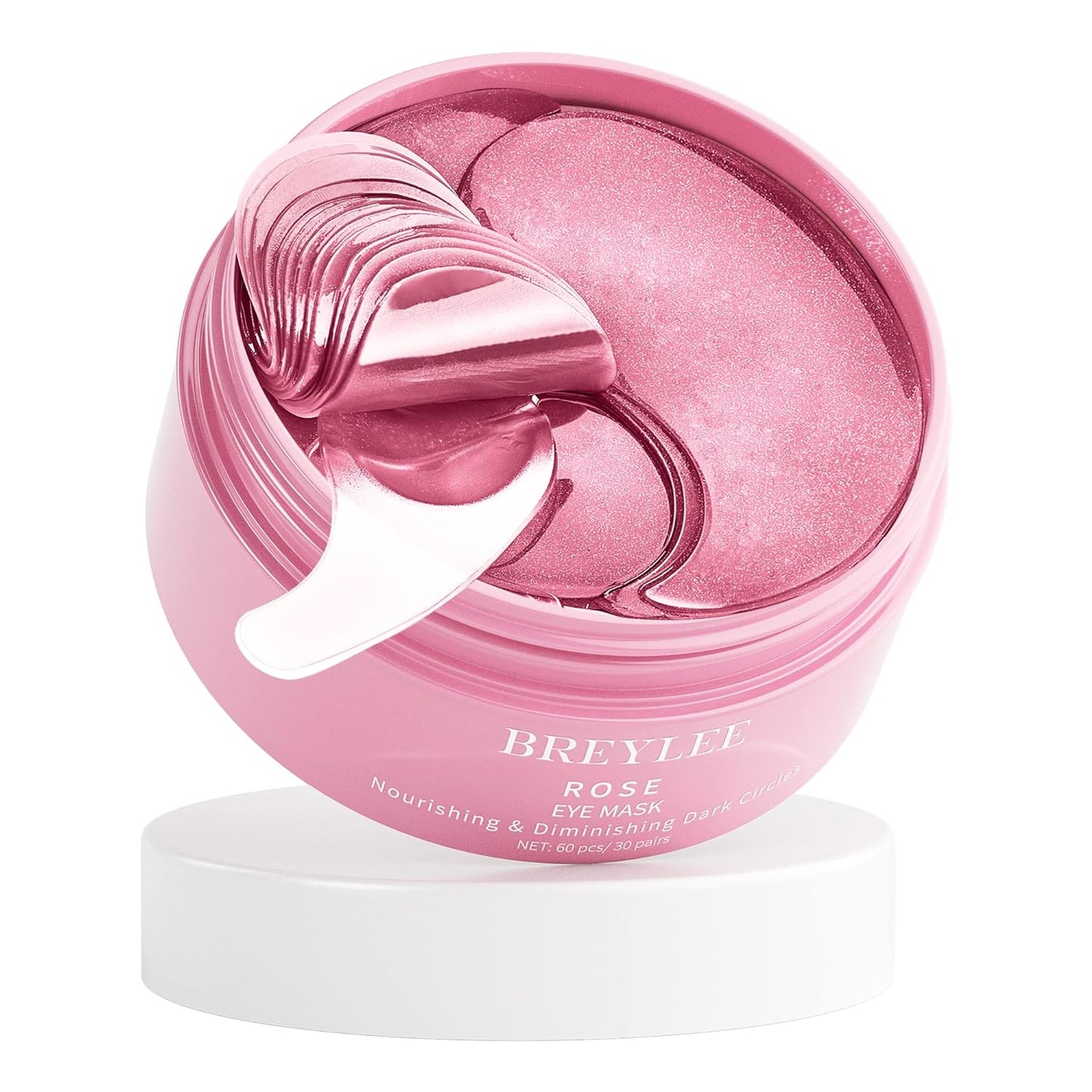 BREYLEE Rose Eye MaskÐ 60 Pcs - Eye Treatment Mask, Under Eye Bags Treatment, Under Eye Masks for Puffy Eyes, Anti-Aging,Anti-Wrinkle and Fine Lines, Under eye Dark Circles