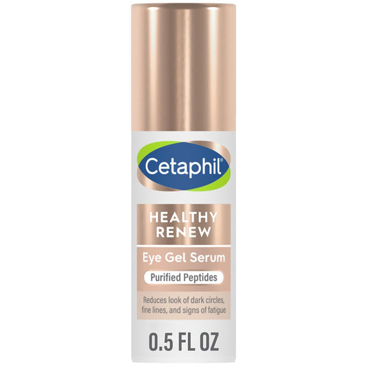 Cetaphil Healthy Renew Hydrating Eye Gel Serum 0.5 Oz, 24Hr Under Eye Cream for Anti Aging, Reduces the Appearance of Dark Circles and Wrinkles, Retinol Alternative Peptide Serum, For Sensitive Skin