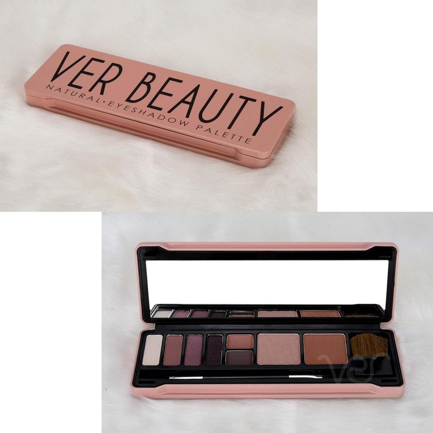 Ver Beauty Natural 10pcs Makeup Gift Set Kit Palette Train Tin Case Eyeshadow With Mirror - Vmp1413