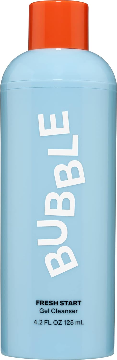 Bubble Skincare Fresh Start Gel Cleanser - PHA + Caffeine for Skin Calming, Texture + Acne Support - Sensitive Skin Friendly Deep Pore Facial Cleanser (125ml)