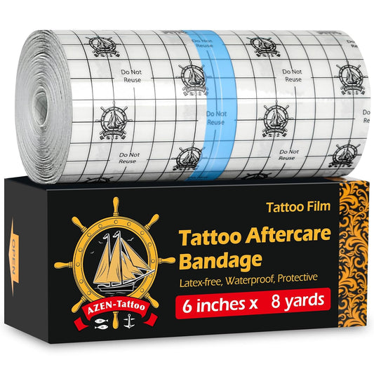 Tattoo Aftercare Bandage, 6"x 8 Yard, Tattoo Waterproof Bandage, Second Skin Tattoo Cover up Tape, Tattoo Healing Wrap, Tattoo Wrap, Tattoo Tape, Tattoo Supplies