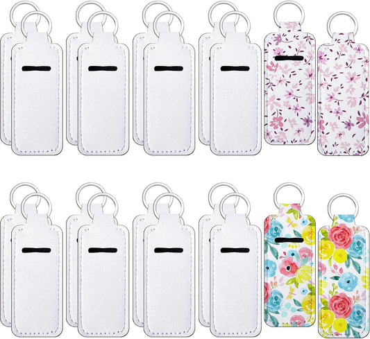Sublimation Chapstick Holder Keychain Blank Neoprene Lipstick Keychain Holder