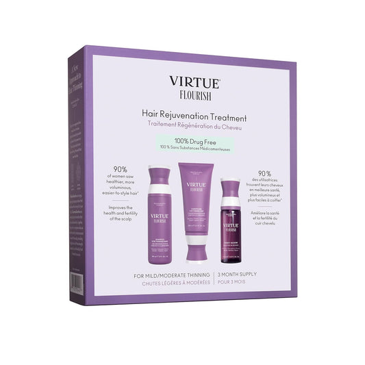 Virtue Flourish 100% Drug-Free Hair Growth Regimen | 1 Month Kit