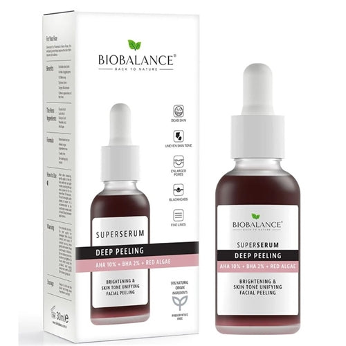 Bio Balance Super Serum Deep Exfoliation with AHA 10% + BHA 2% + Red Seaweed Extract 30ml