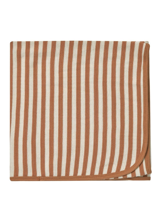 BABY BLANKET, CLAY STRIPE