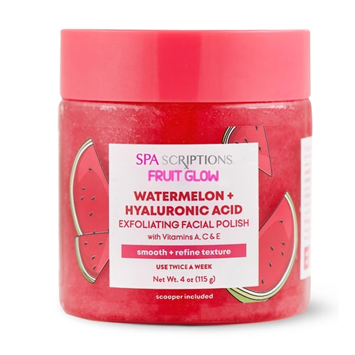 Spascriptions – Fruit Glow Watermelon + Hyaluronic Acid Exfoliating Facial Polish 4oz