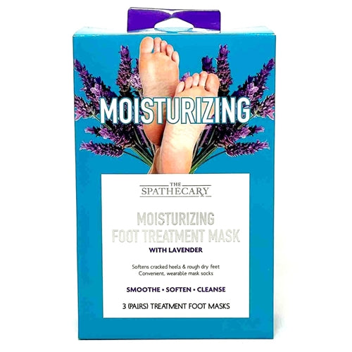 The Spathecary Moisturizing Foot Treatment Mask With Lavender, 3 Pairs