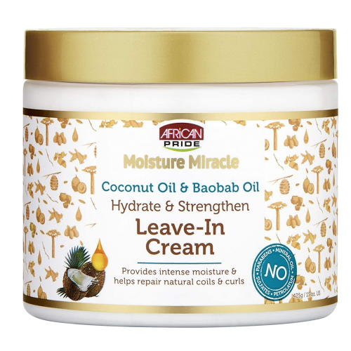 African Pride Moisture Miracle Hydrate Strengthen, Leave in Cream 15 oz