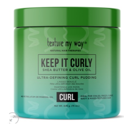 Texture My Way Keep It Curly Ultra Defining Curl Pudding, Green, 15 Fl Oz